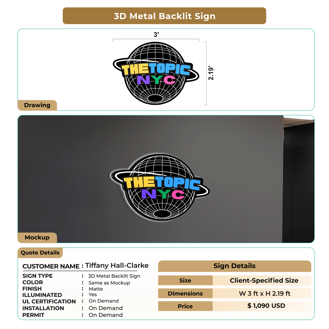 Custom Signs for Tiffany Hall-Clarke
