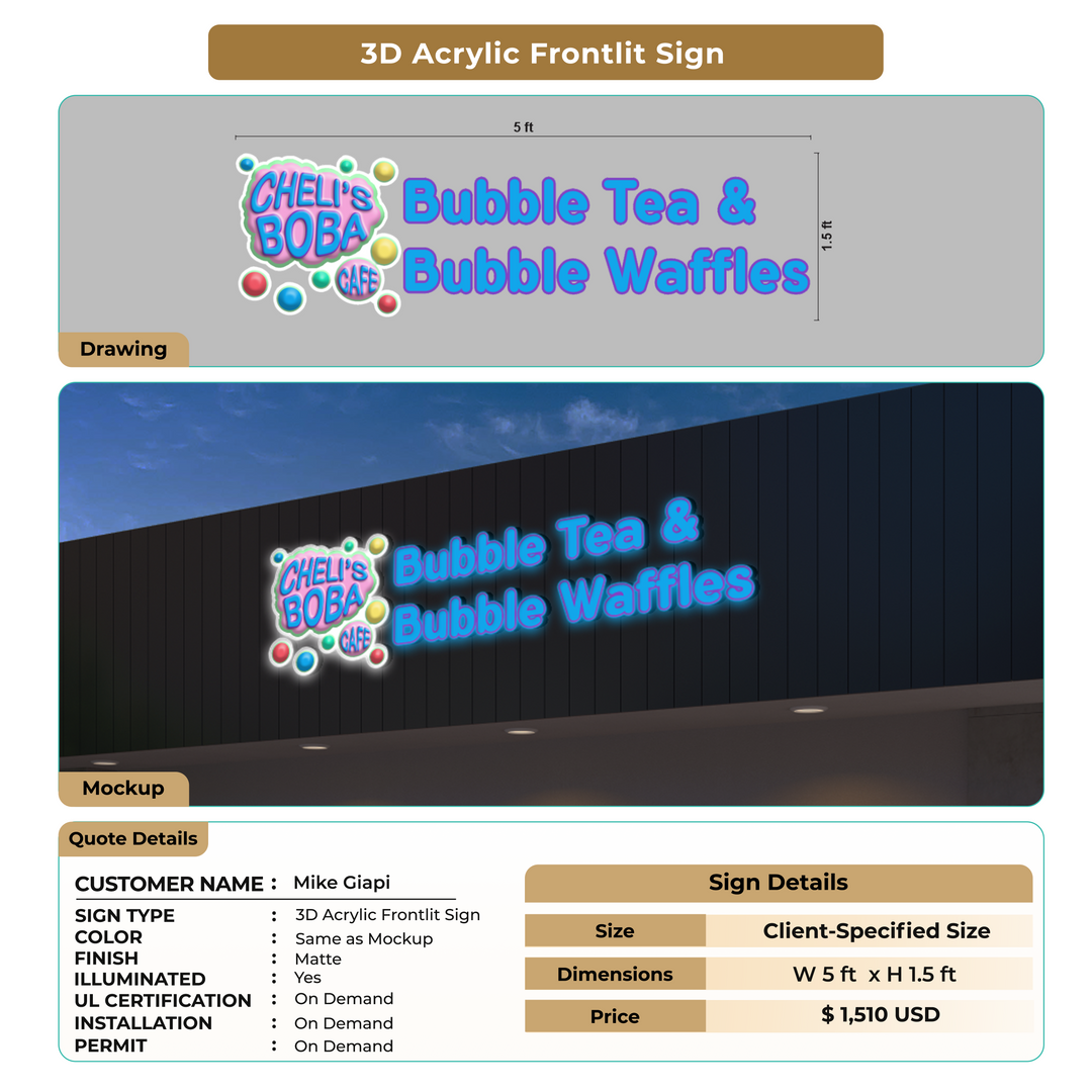 Custom Signs for Mike Giapi