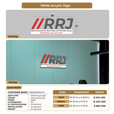 Custom Signs for Rolando Rouco Jr