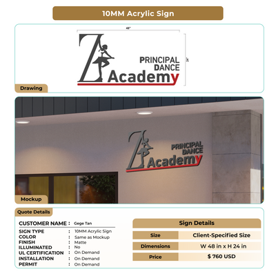 Custom Signs for Gege Tan