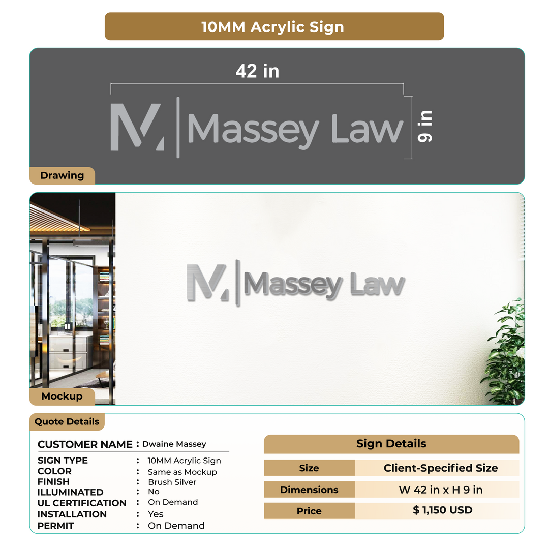 Custom Signs for Dwaine Massey