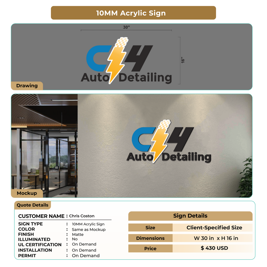 Custom Signs for Chris Coston
