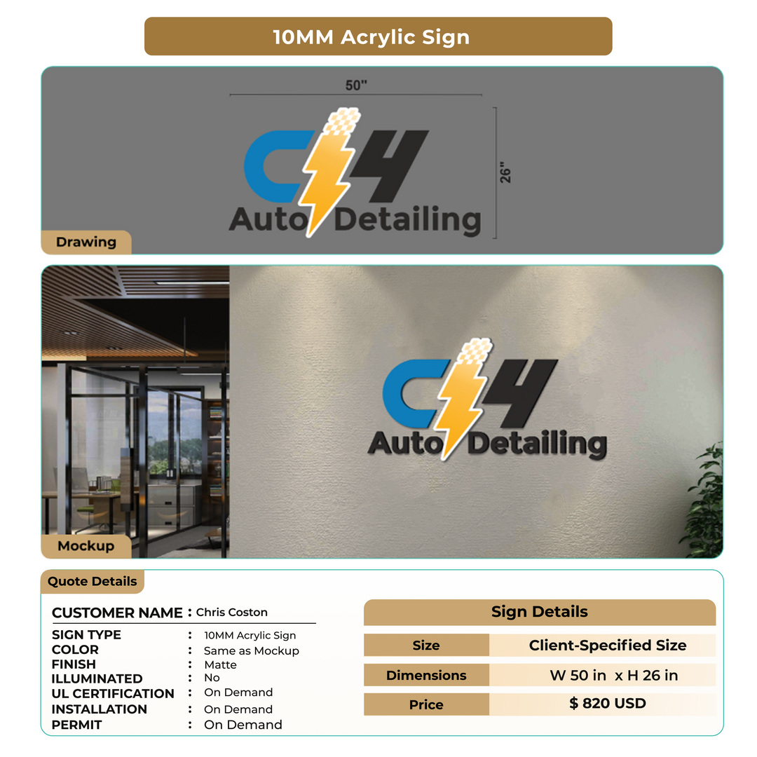 Custom Signs for Chris Coston
