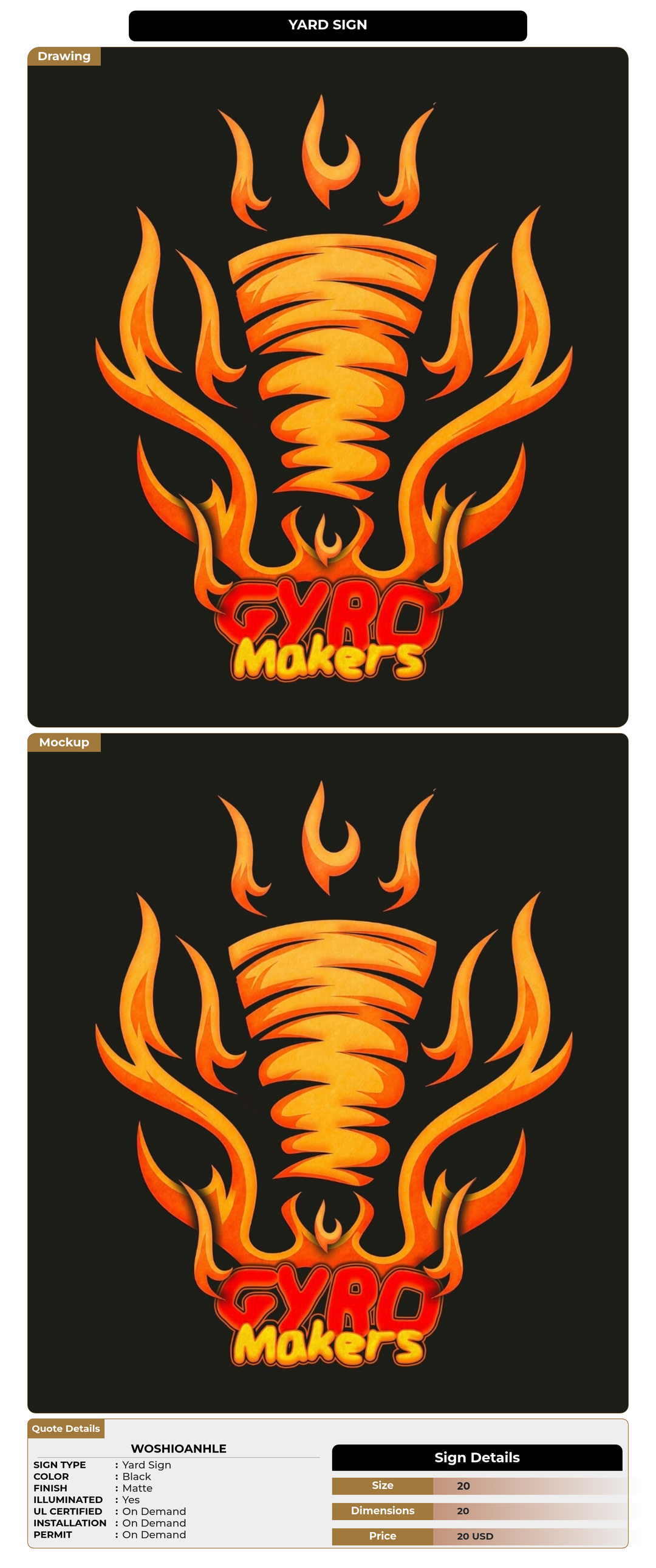 CUSTOM MOCKUP SIGN FOR woshioanhle