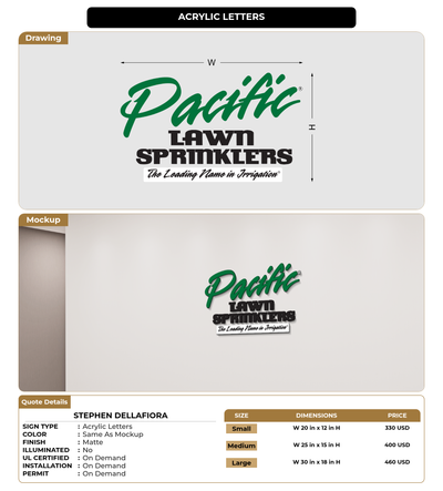 CUSTOM MOCKUP SIGN FOR stephen Dellafiora