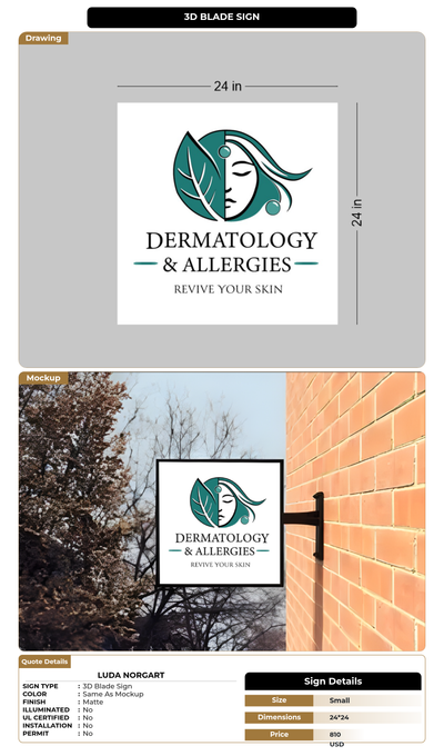 CUSTOM MOCKUP SIGN FOR Luda Norgart
