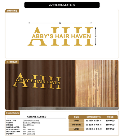CUSTOM MOCKUP SIGN FOR Abigail Alfred