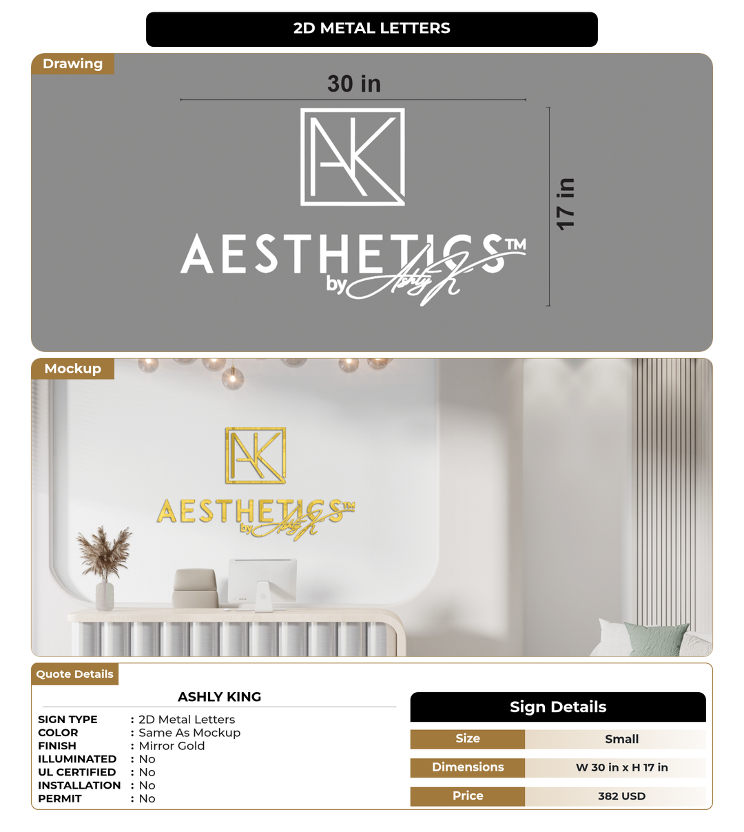CUSTOM MOCKUP SIGN FOR Ashly King