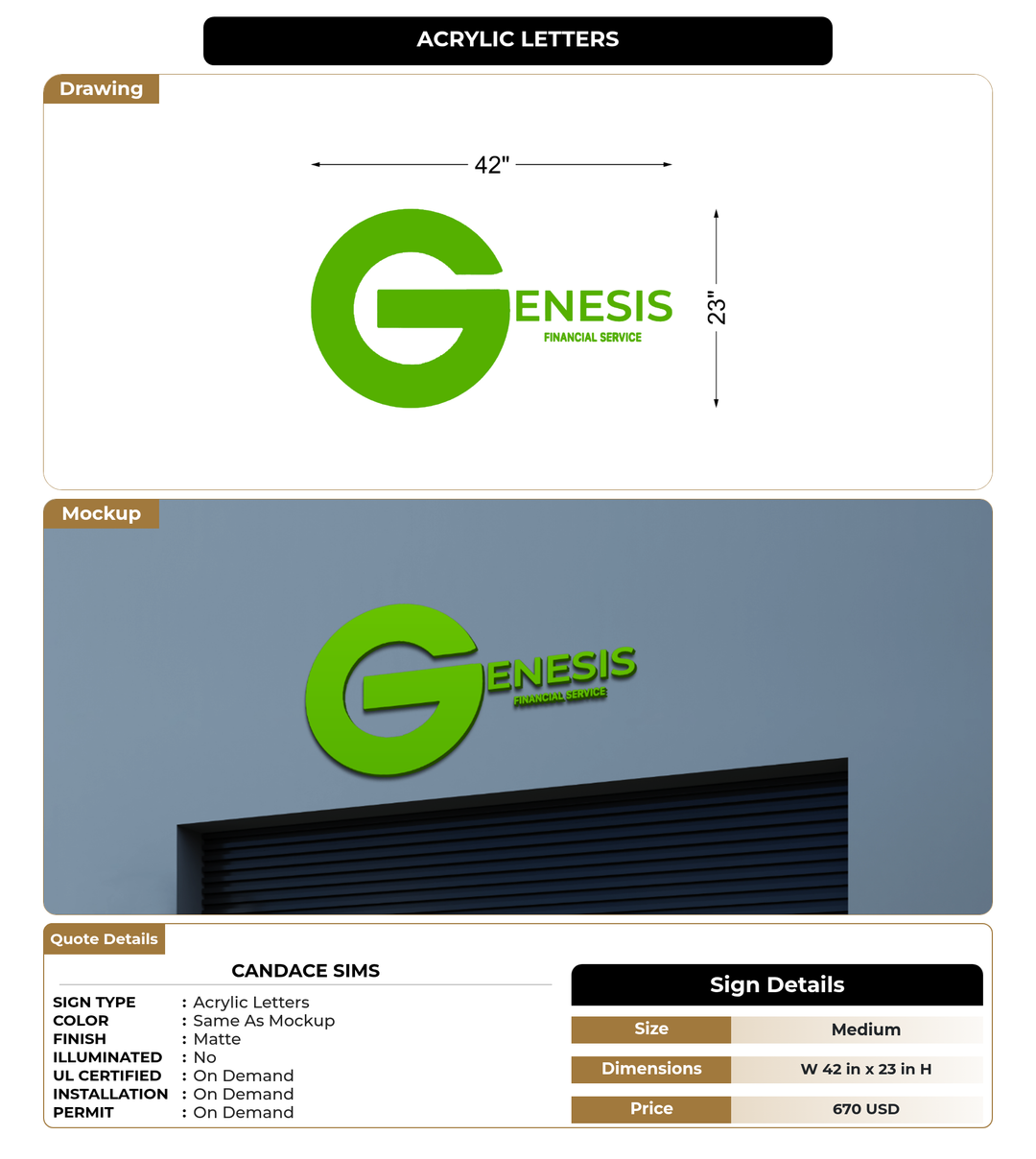 CUSTOM MOCKUP SIGN FOR Candace Sims