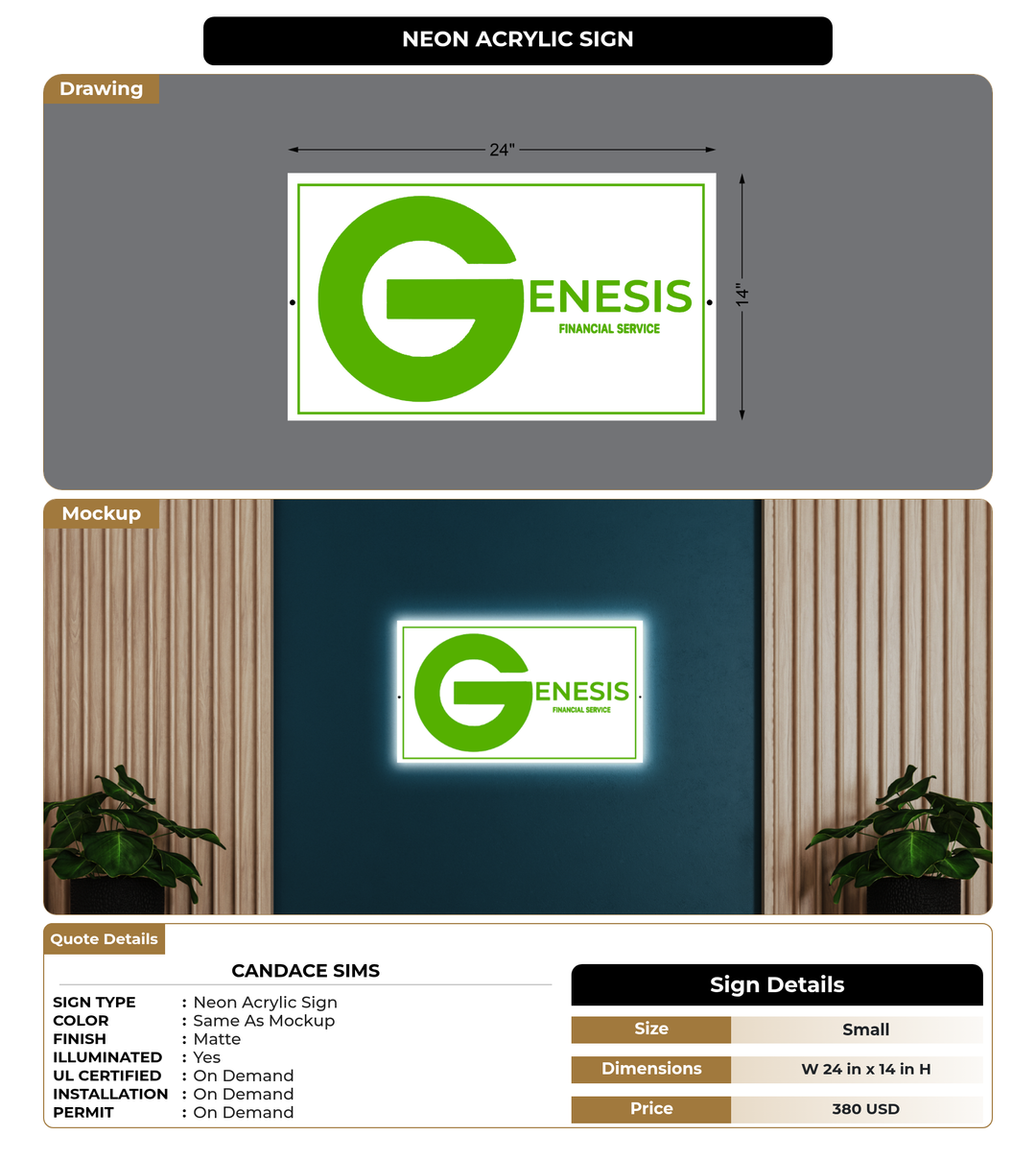 CUSTOM MOCKUP SIGN FOR Candace Sims