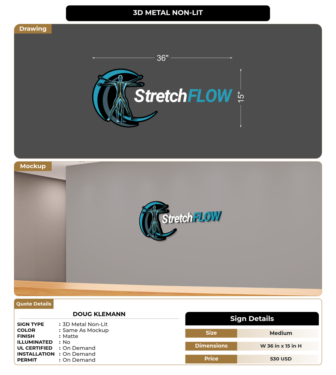 CUSTOM MOCKUP SIGN FOR Doug Klemann