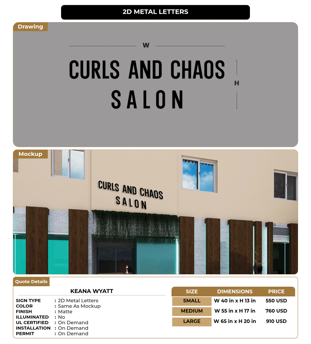 CUSTOM MOCKUP SIGN FOR Keana Wyatt