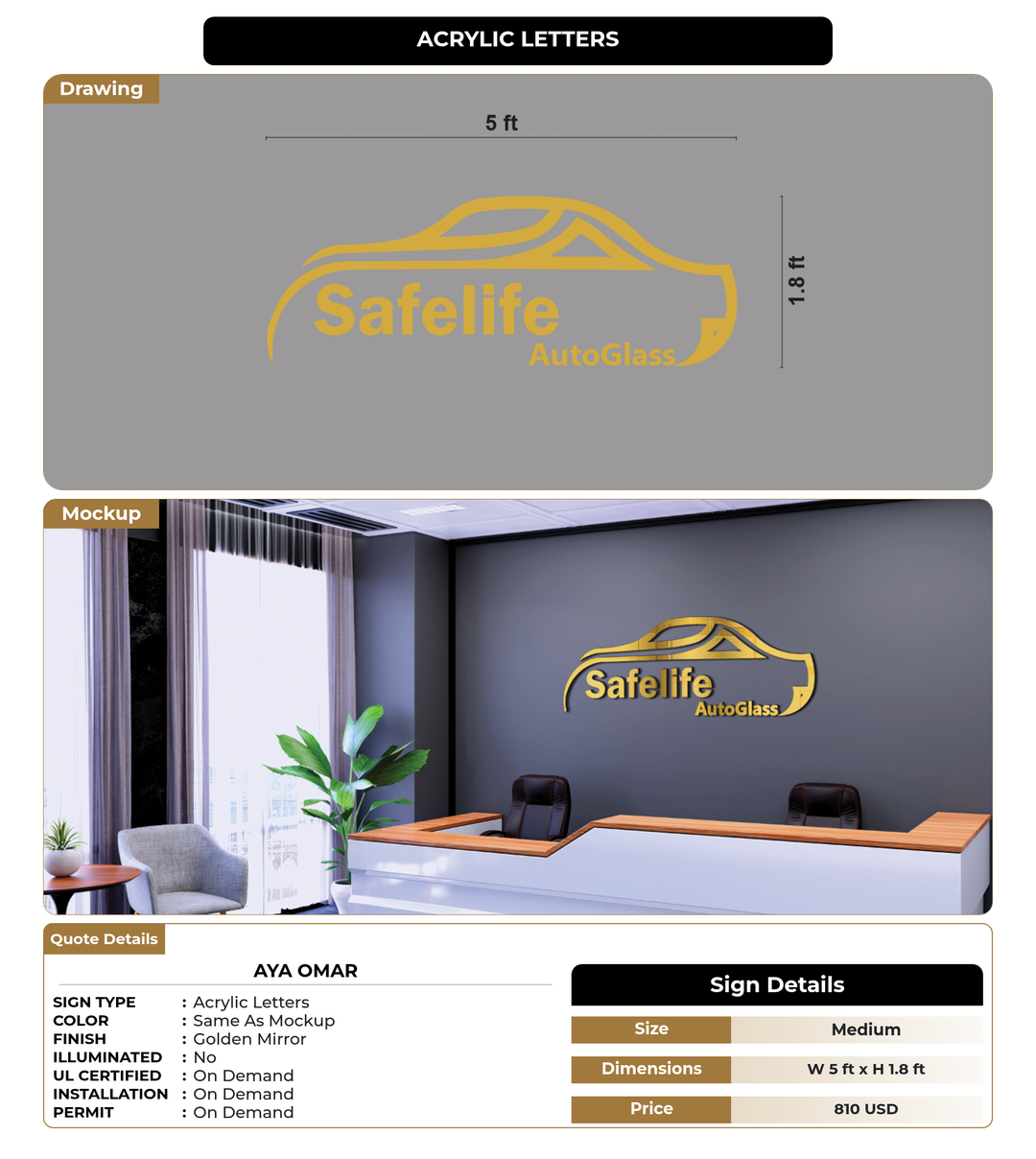 CUSTOM MOCKUP SIGN FOR Aya omar