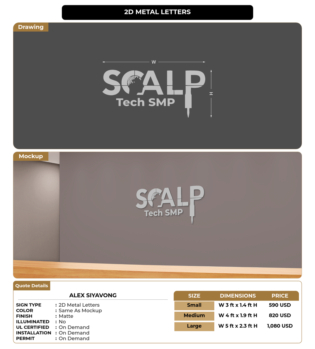 CUSTOM MOCKUP SIGN FOR Alex  Siyavong