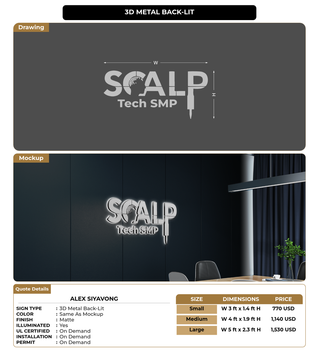 CUSTOM MOCKUP SIGN FOR Alex  Siyavong