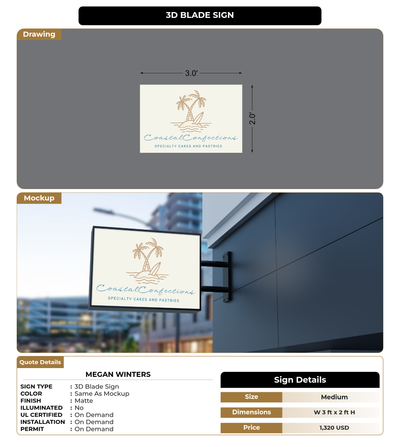 CUSTOM MOCKUP SIGN FOR Megan winters