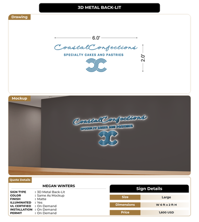CUSTOM MOCKUP SIGN FOR Megan winters