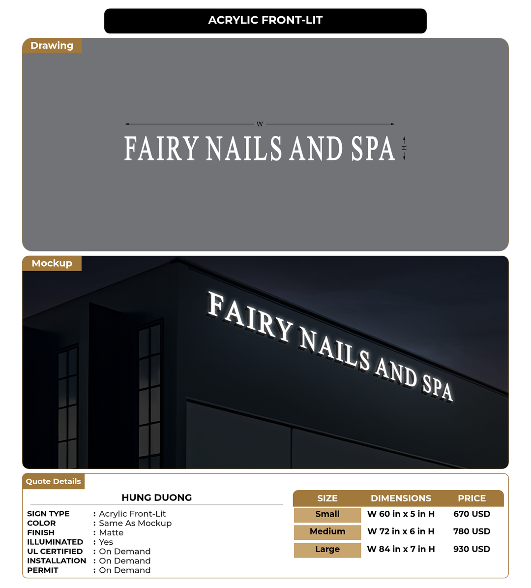 CUSTOM MOCKUP SIGN FOR Hung Duong