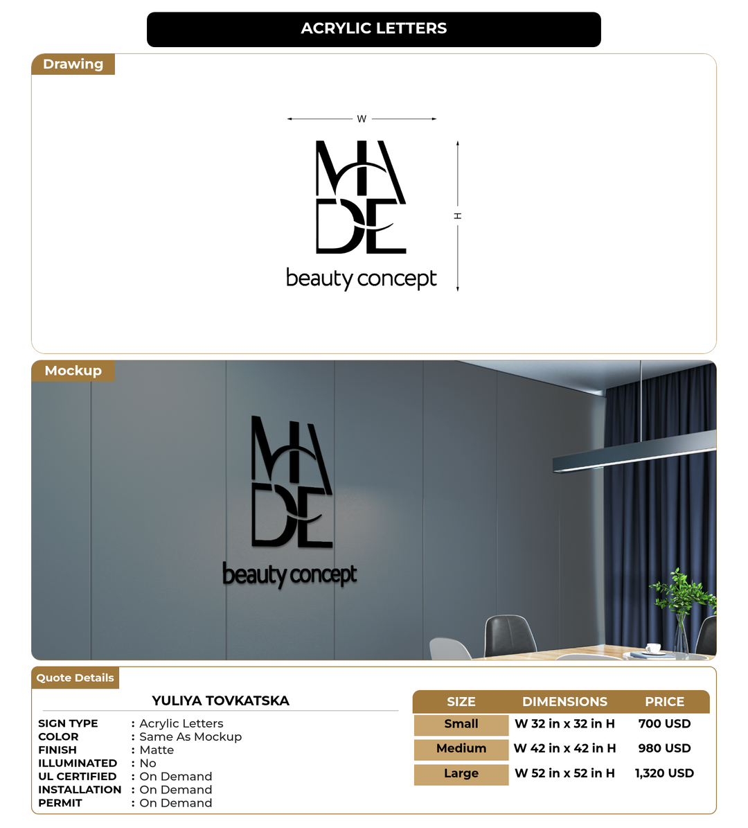 CUSTOM MOCKUP SIGN FOR Yuliya Tovkatska