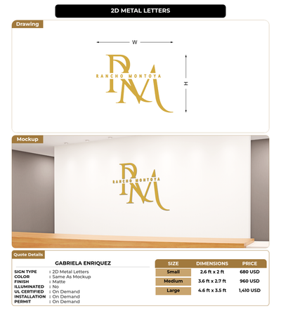 CUSTOM MOCKUP SIGN FOR Gabriela Enriquez