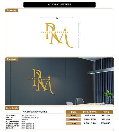 CUSTOM MOCKUP SIGN FOR Gabriela Enriquez