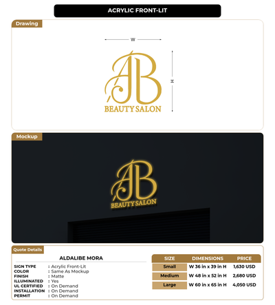 CUSTOM MOCKUP SIGN FOR Aldalibe mora