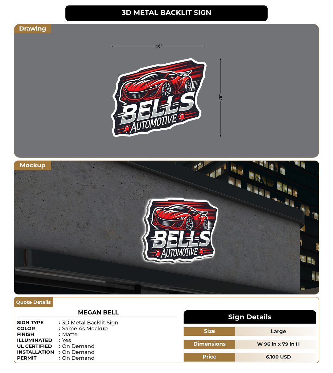 CUSTOM MOCKUP SIGN FOR Megan Bell