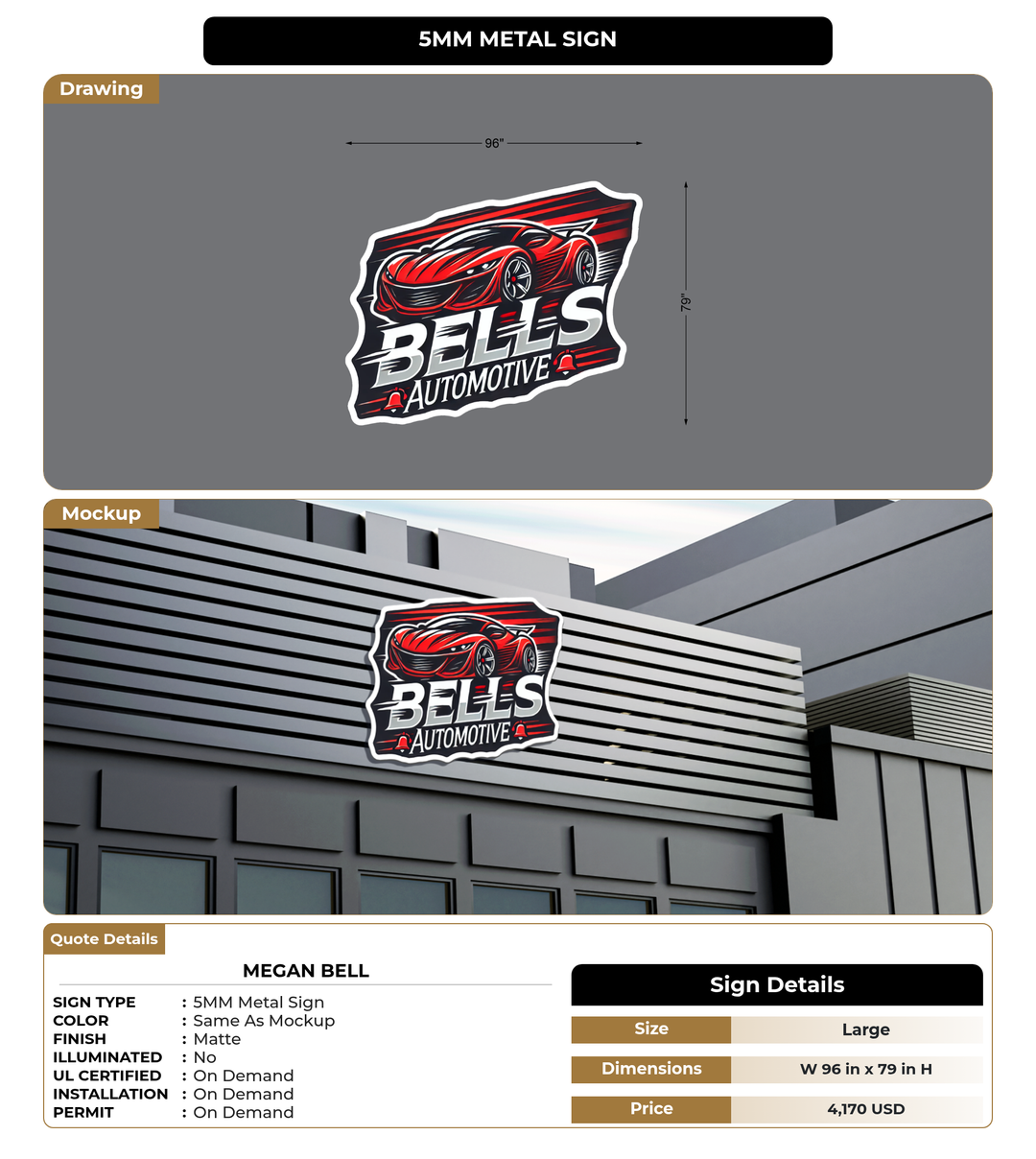 CUSTOM MOCKUP SIGN FOR Megan Bell