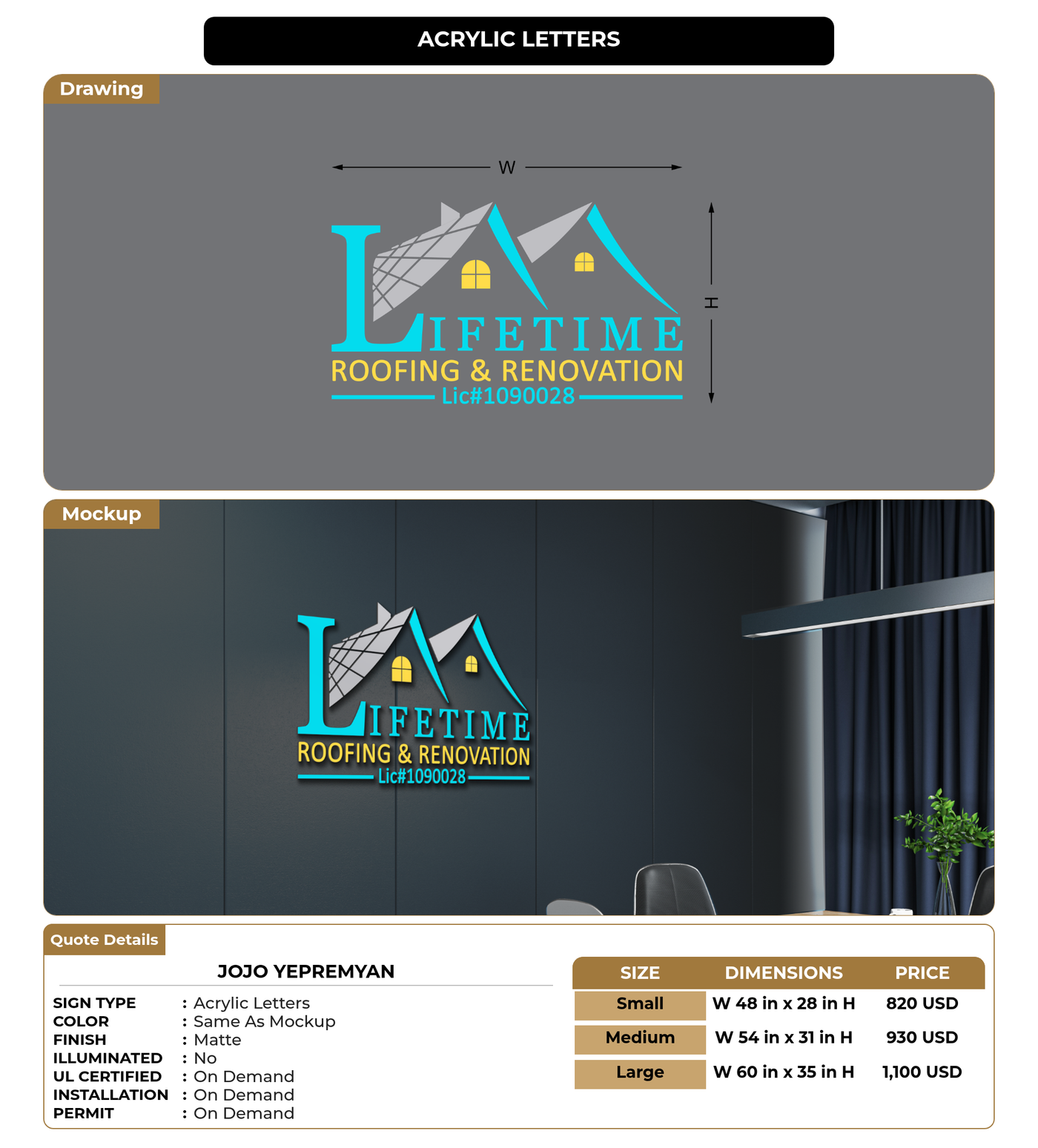 CUSTOM MOCKUP SIGN FOR Jojo Yepremyan