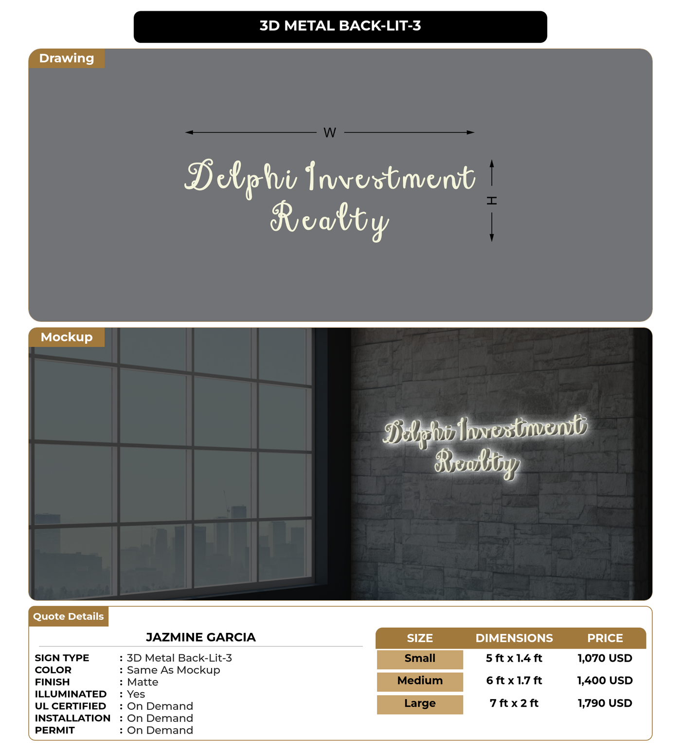 CUSTOM MOCKUP SIGN FOR Jazmine Garcia