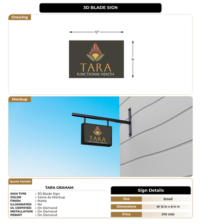 CUSTOM MOCKUP SIGN FOR Tara Graham