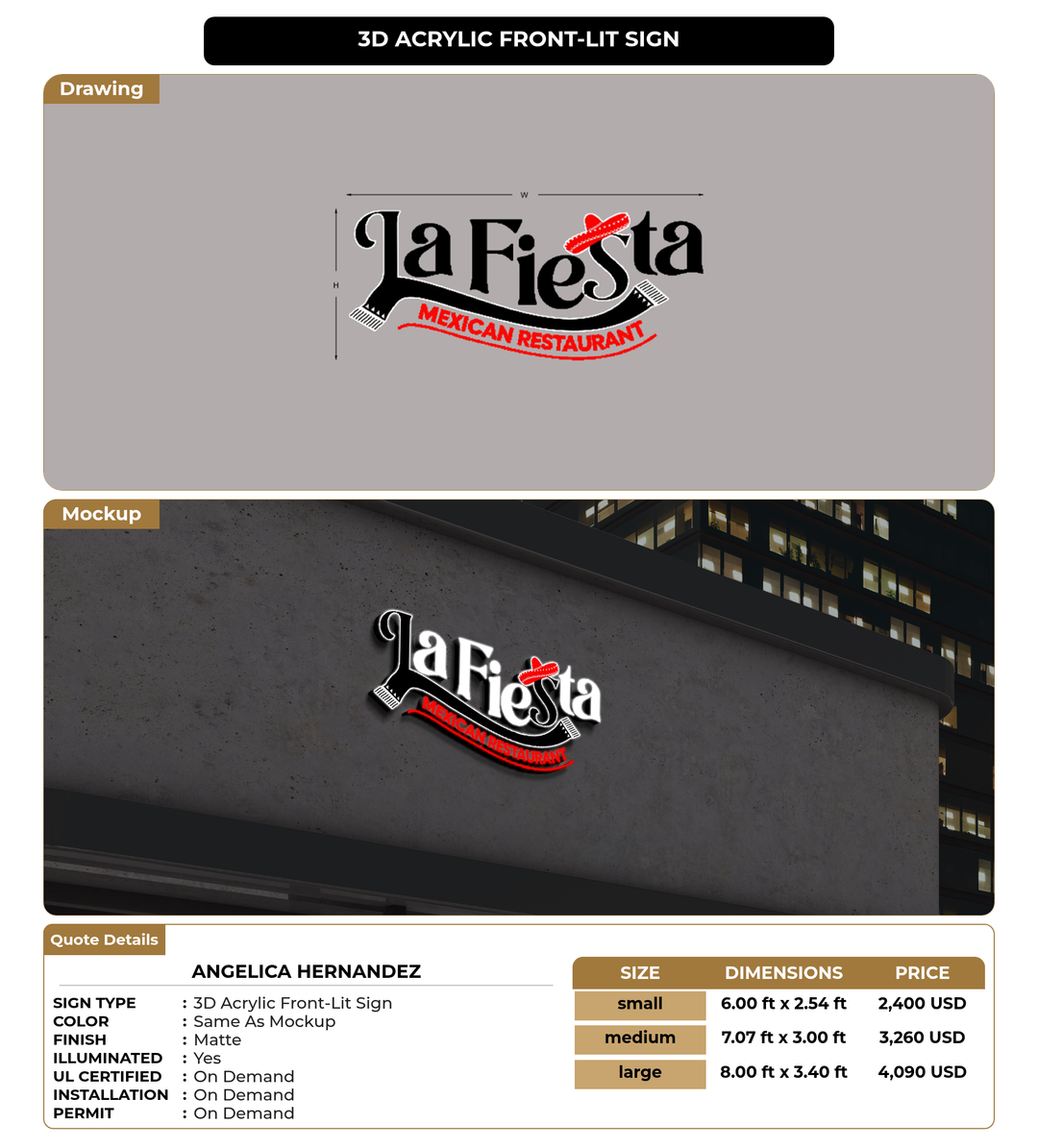 CUSTOM MOCKUP SIGN FOR Angelica Hernandez