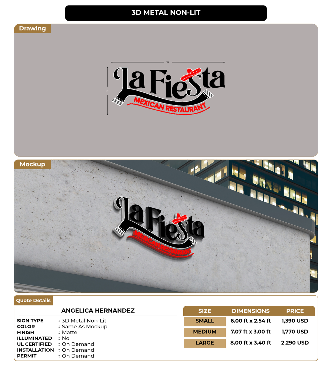 CUSTOM MOCKUP SIGN FOR Angelica Hernandez