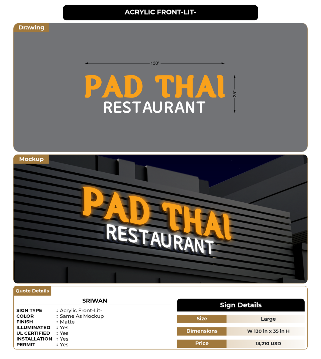 CUSTOM MOCKUP SIGN FOR Sriwan