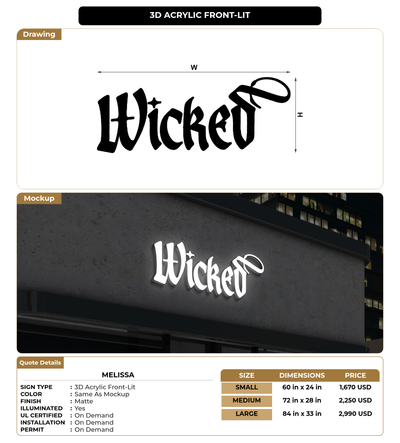CUSTOM MOCKUP SIGN FOR Melissa