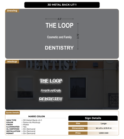 CUSTOM MOCKUP SIGN FOR marie colon