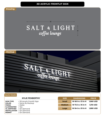 CUSTOM MOCKUP SIGN FOR Kylie Penberthy