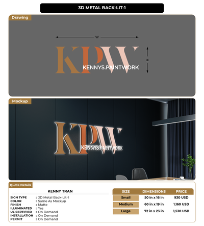 CUSTOM MOCKUP SIGN FOR Kenny Tran