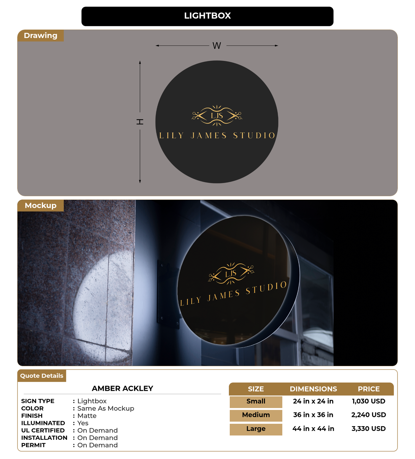 CUSTOM MOCKUP SIGN FOR Amber Ackley