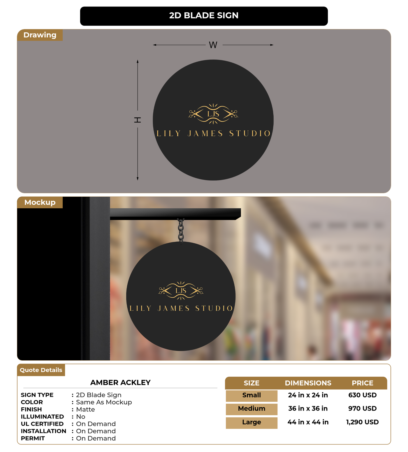 CUSTOM MOCKUP SIGN FOR Amber Ackley