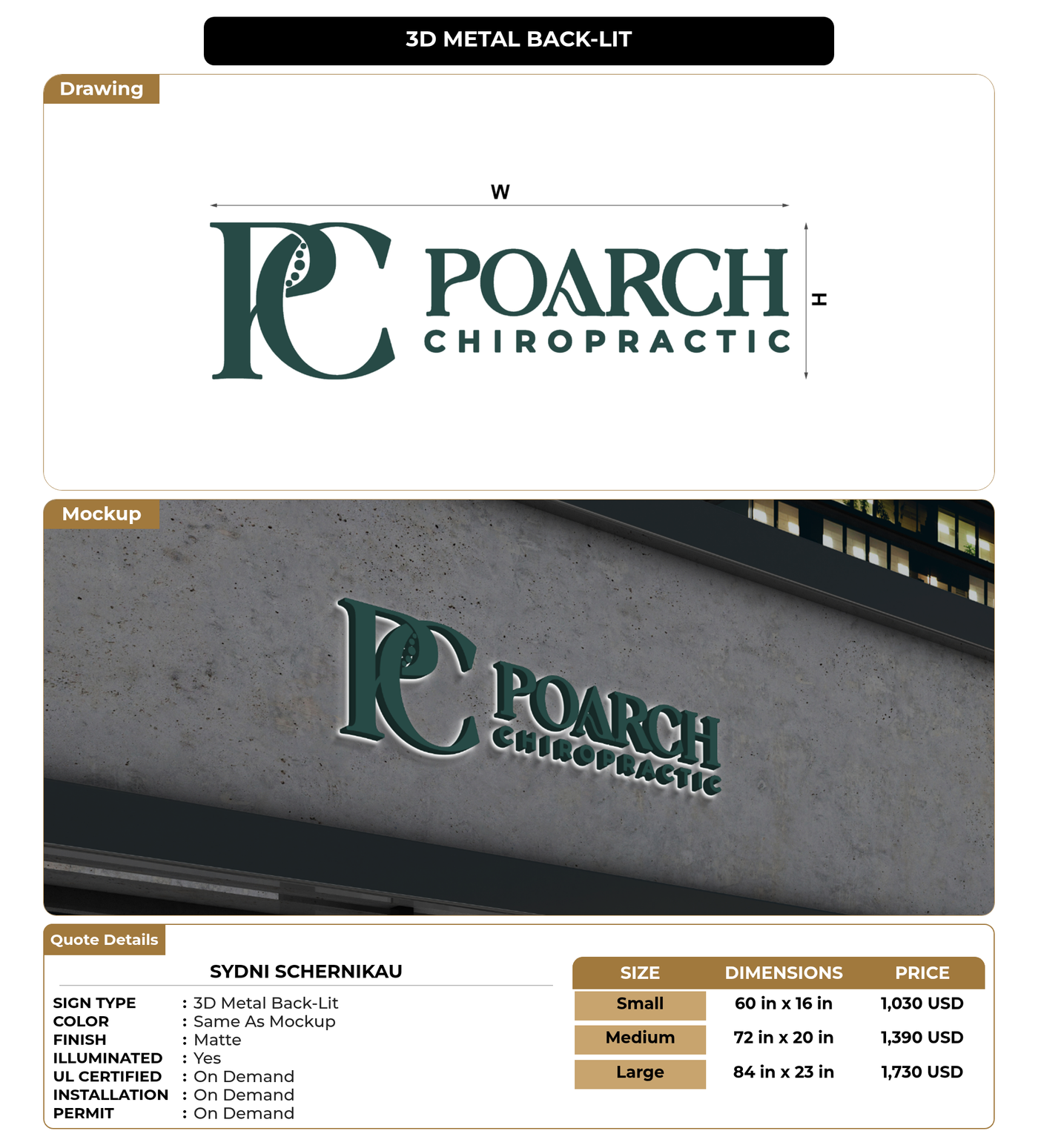CUSTOM MOCKUP SIGN FOR sydni schernikau