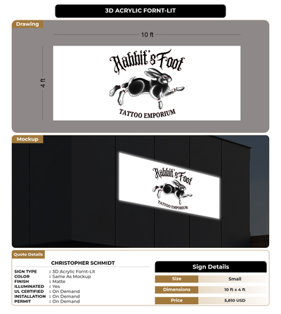 CUSTOM MOCKUP SIGN FOR Christopher schmidt