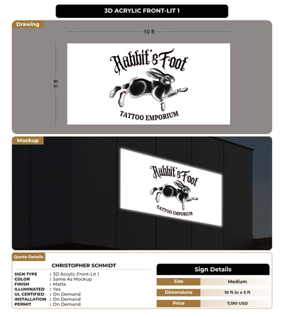 CUSTOM MOCKUP SIGN FOR Christopher schmidt