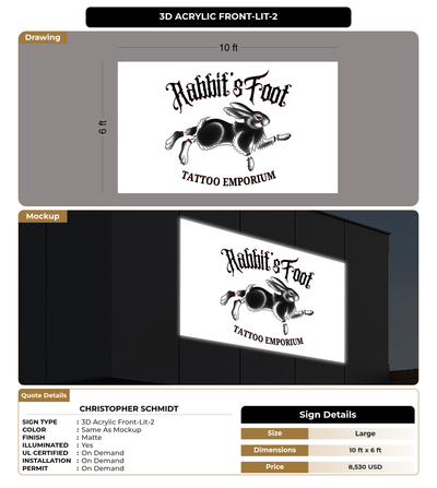 CUSTOM MOCKUP SIGN FOR Christopher schmidt