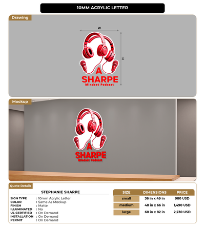 CUSTOM MOCKUP SIGN FOR Stephanie Sharpe