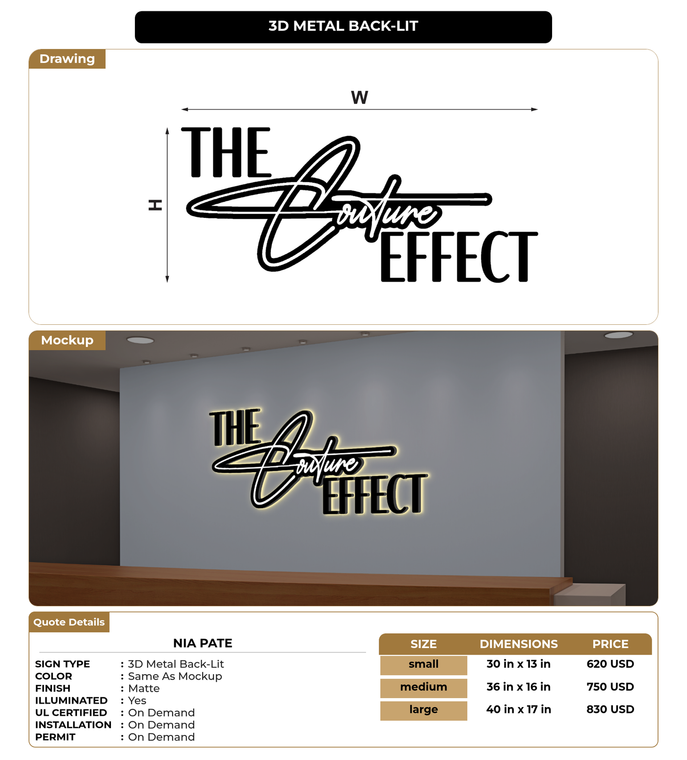 CUSTOM MOCKUP SIGN FOR Nia Pate