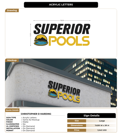 CUSTOM MOCKUP SIGN FOR Christopher D Harding