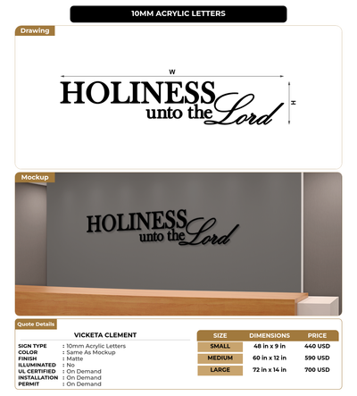 CUSTOM MOCKUP SIGN FOR Vicketa  Clement
