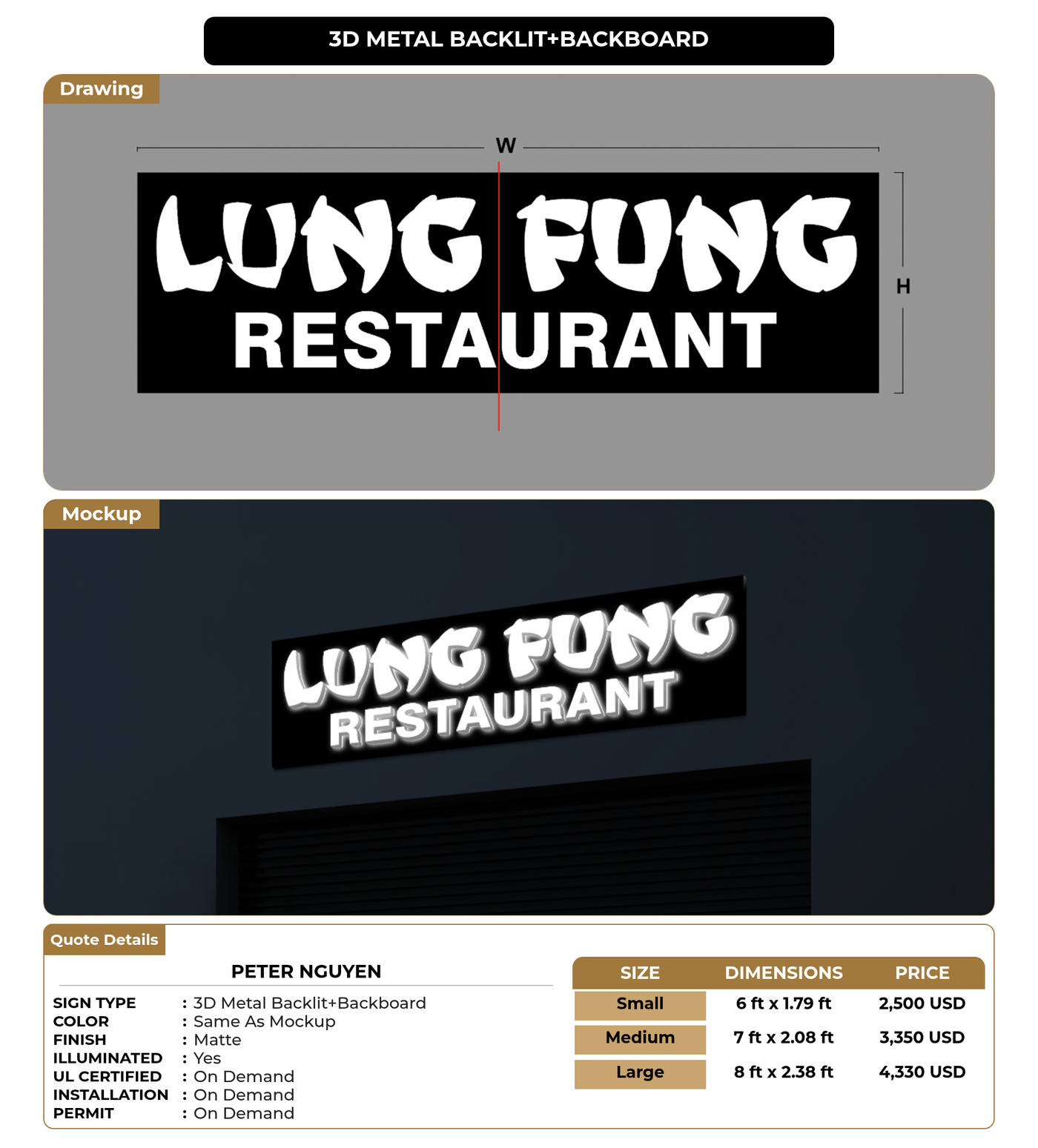 CUSTOM MOCKUP SIGN FOR Peter Nguyen
