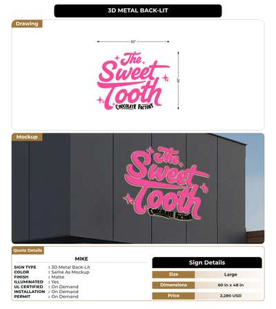CUSTOM MOCKUP SIGN FOR mike